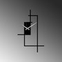 Wallity Corner Reloj de pared decorativo de metal negro